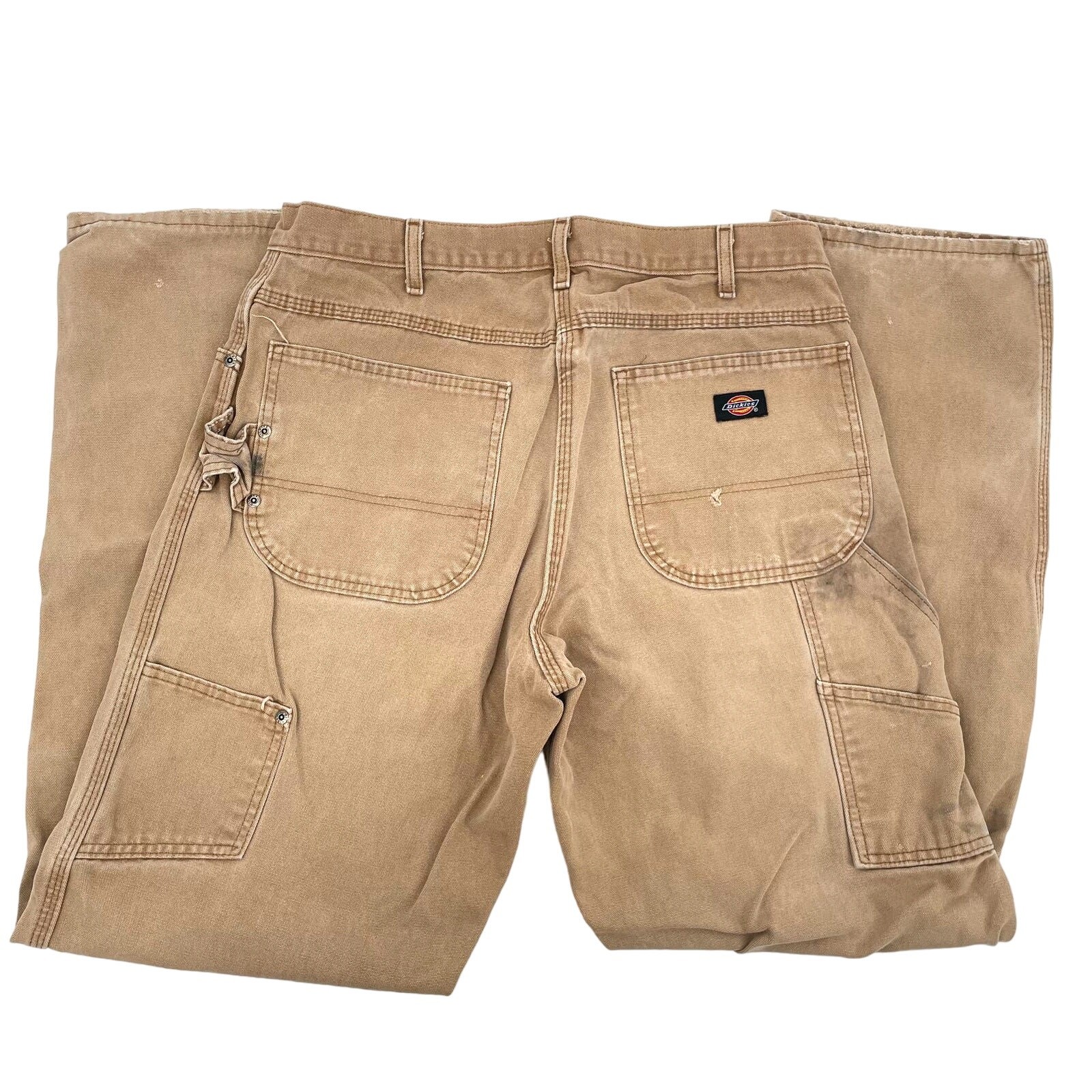 Vintage y2k men's distressed Dickies carpenter faded work pants 34x34 (32x32)