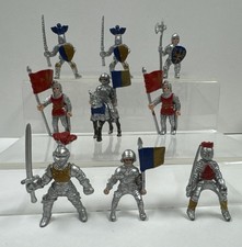 Safari Ltd Miniature Medieval Knights and Horse Lot Of 10 Miniature Figures