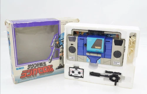 Takara Sound Warrior Boombox Robot Blue Vintage Transformers G1 Microman Japan