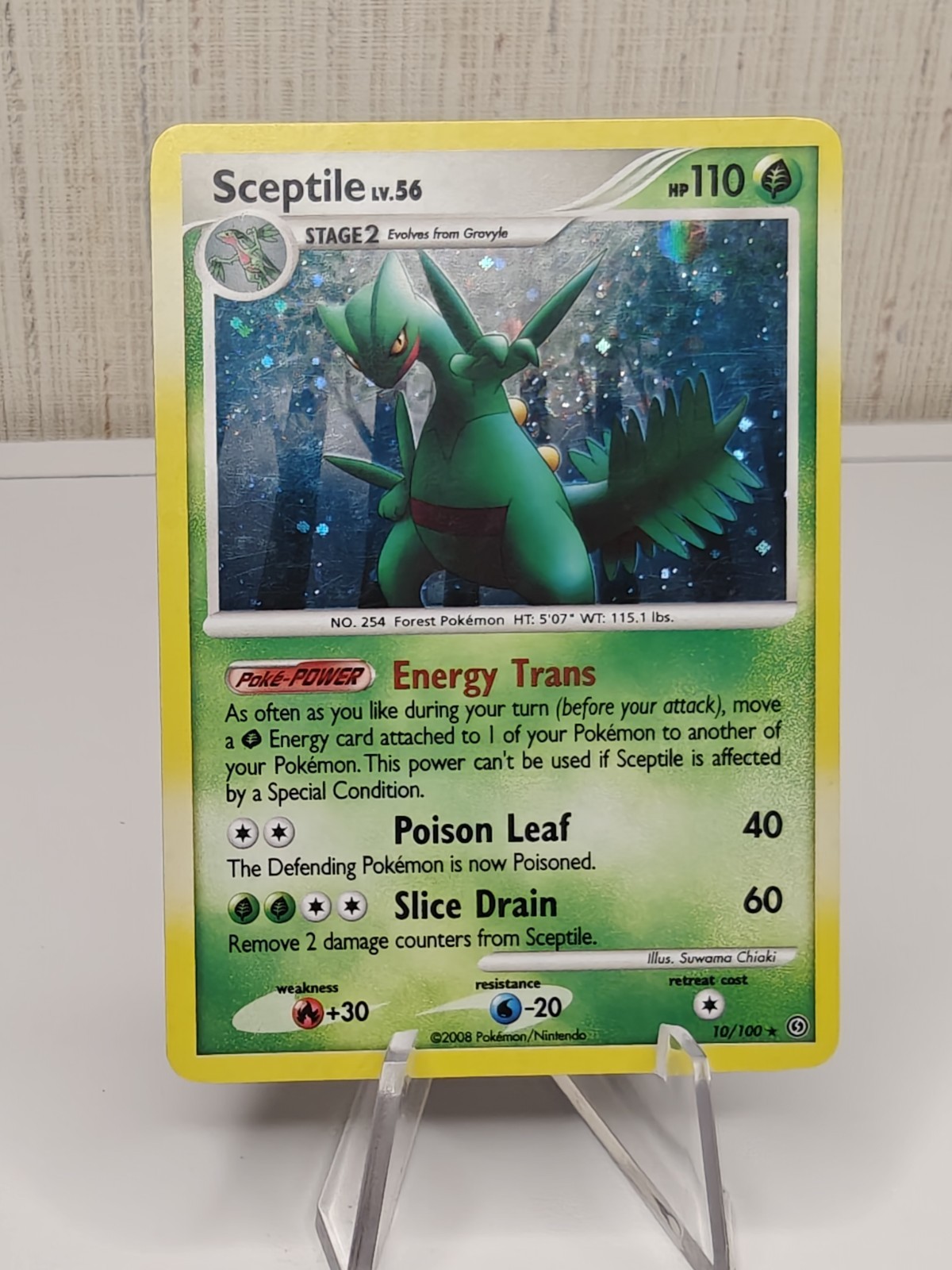 Sceptile 10/100 Holo - Pokemon Diamond & Pearl Stormfront Holo Rare NM W/Swirl🌀