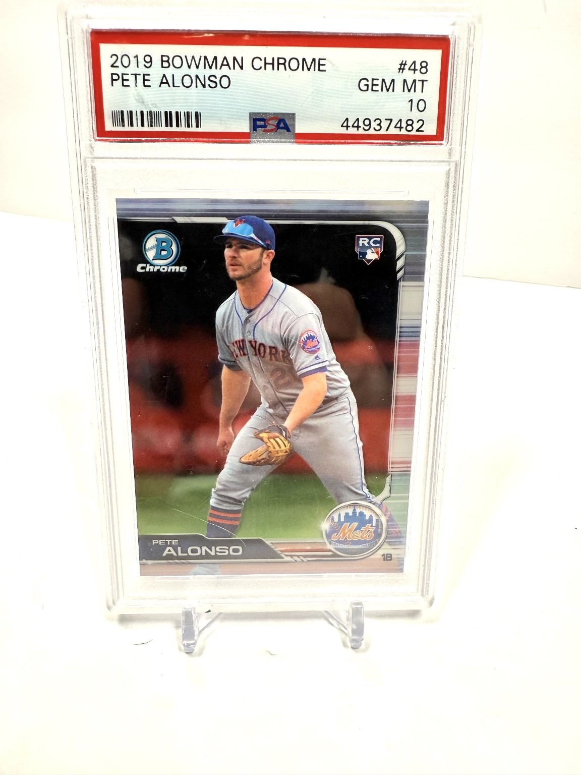 Pete Alonso New York Mets 2019 Bowman Chrome Topps #48 RC PSA 10 GEM MT