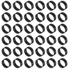 60Pcs Silicone Rubber Bands,12mm/0.5" Rubber Bands Rings Cable Ties, Black