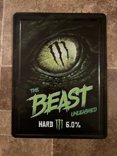 Monster Energy Drink The Beast Reptile Eye Tin Sign Game Room Man Cave Bar NEW