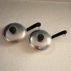 Brillium Aluminum 2pc Saucepan Set w/ Lids 0.5 qt Silver/Black Handles — photo 1