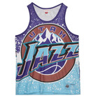 Mitchell & Ness Light Blue Nba Utah Jazz Jumbotron Mesh Tank