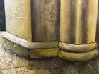 Vintage  Tropical Architecture Painting Signed Textured Fantasy Moody Seascape — photo 6