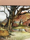 Watercolor & Ink Cabin and Tree Autum Scene by Carolyn Miller — photo 6