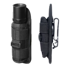 360° Rotatable Tactical LED Flashlight Holster Torch Holder Duty Belt Pouch Case