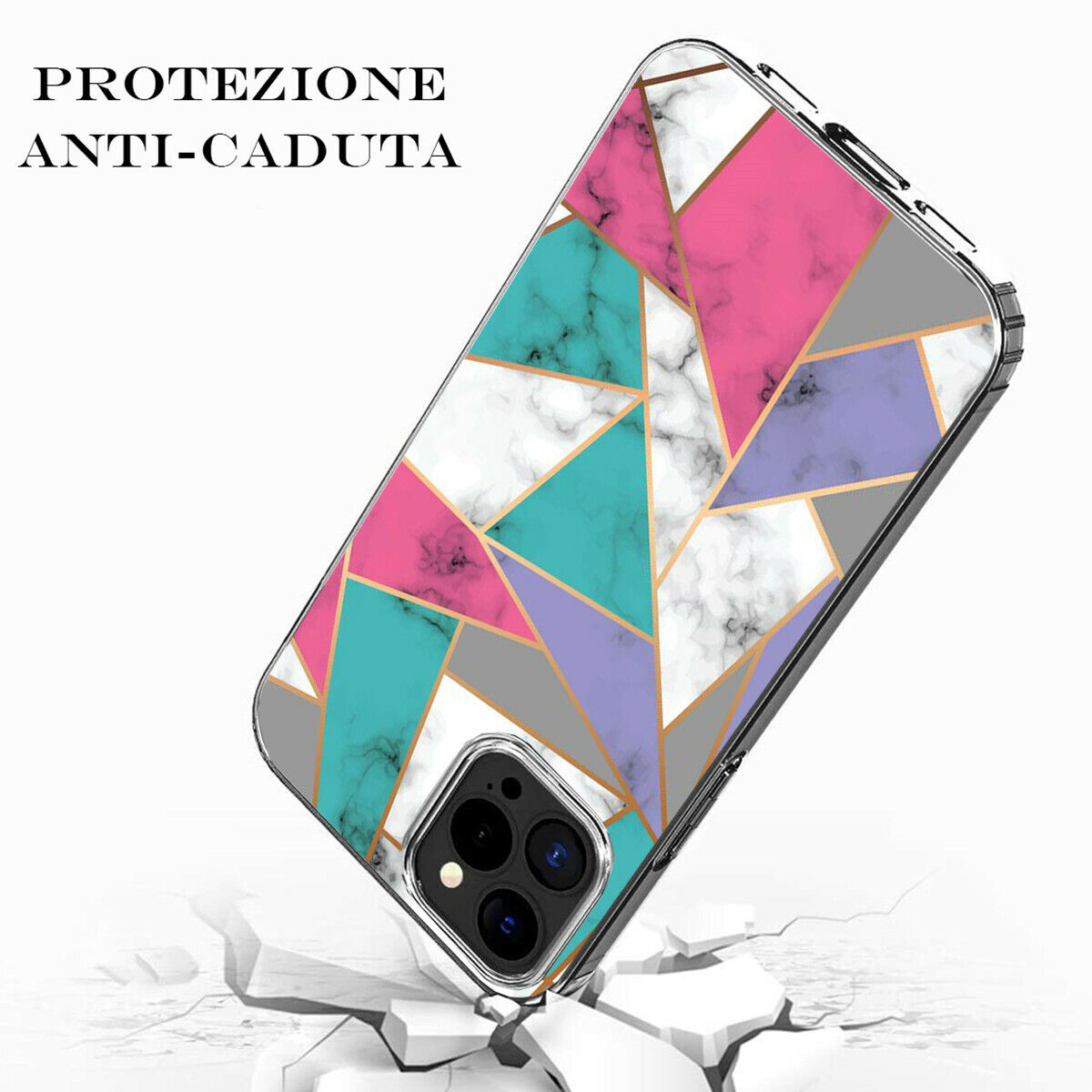 Immagine 4 - Cover Custodia per Apple iPhone 11 / 12 Pro Max Mini in TPU morbido Disegno N9