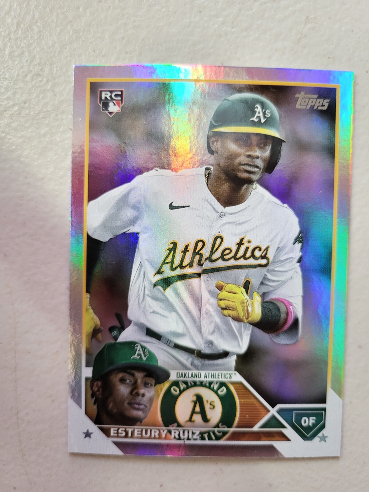 2023 Topps Esteury Ruiz #650 Rainbow Foil Oakland Athletics NM Free Shipping