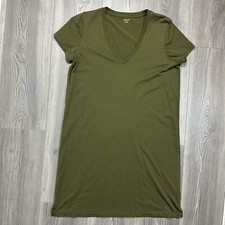 Madewell Olive Green V-Neck Tshirt Dress - SIZE M