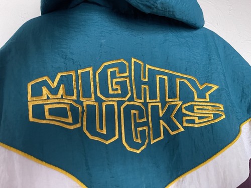 Giacca con cappuccio vintage FANS Mighty Ducks taglia L - Foto 5 di 14