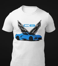 2020 Rapid Blue vette C8 Mid Engine American Sports Car T-Shirt