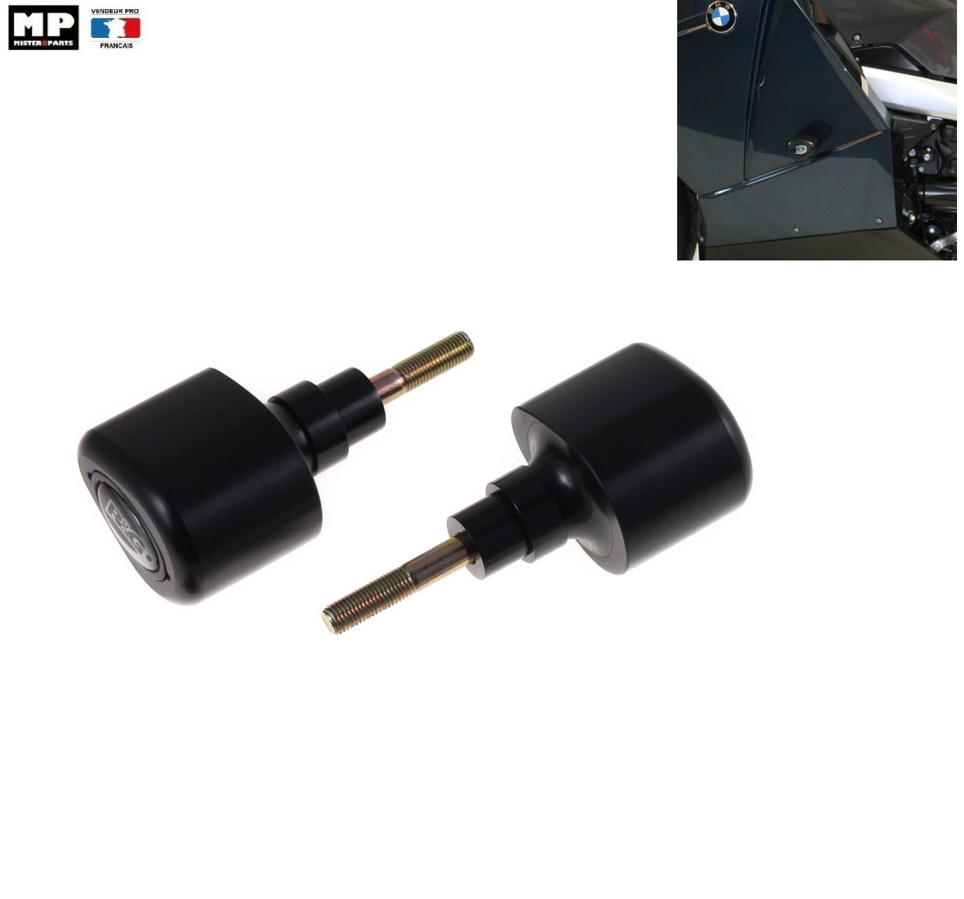 Tampons de protection cadre moto BMW K1300GT kit anti-chute