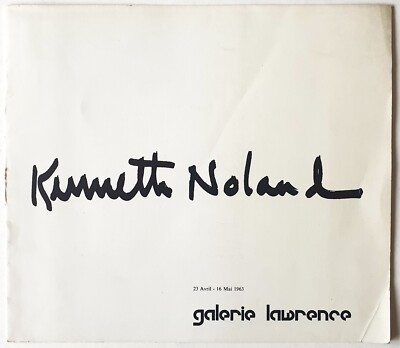Kenneth Noland Ausstellung Exhibition Faltblatt Galerie Lawrence Paris 1963