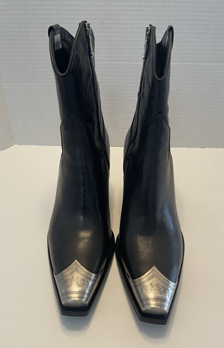 NEU OHNE ETIKETT FREE PEOPLE BRAYDEN WESTERN DAMEN STIEFEL SCHWARZ LEDER GRÖSSE 8US/38EU - Bild 7 von 14