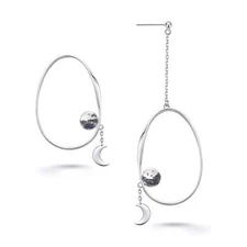 Authentic Moon Dust/Fragments Infinity Earrings (From Lunar Meteorite NWA 11788)