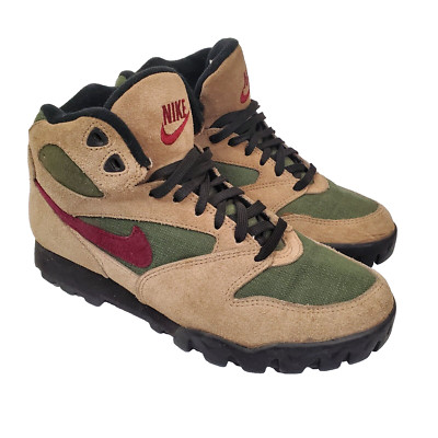 Vtg Nike ACG Caldera 90s Suede Hiking Boots RARE Plum Swoosh