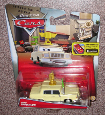 Disney Pixar Cars Movie Brad Winmiler LA Speedway Mattel DHJ50 for