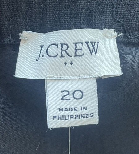 J.Crew Linen Skirt Size 20 NWT Cotton Blend City Mini Preppy Academia Pull On - Picture 4 of 9