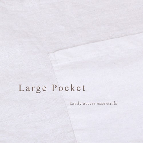 100 % französisches Leinen Bistroschürze (25*35 Zoll) - Unisex, verstellbare Taille zum Binden - Bild 37 von 37