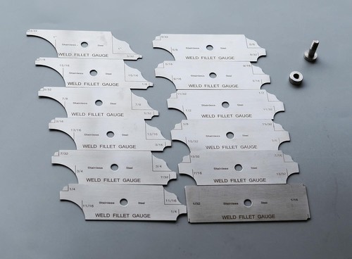 12 Piece Fillet Weld Set 1/32" increments to 1/2", 1/16" increments to 1" Gauge - Picture 2 of 5