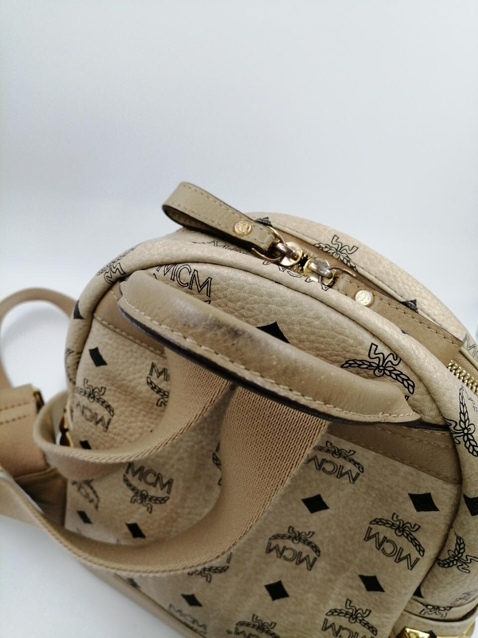 MCM Visetos Side Studs Backpack Monogram Backpack… - image 7