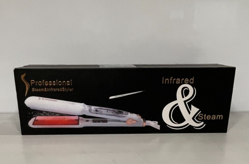 Professional 2 Tourmaline Ceramic Flat Iron - Steam and Infrared Heat
