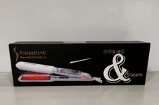 Professional 2 Tourmaline Ceramic Flat Iron - Steam and Infrared Heat