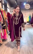 New Designer Heavy Viscose Velvet Salwar Kameez With Dupatta For Reception Wear