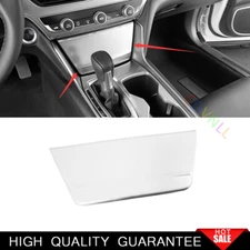 For Honda Accord 10th 2018-22 Silver Steel Console Cigarette Lighter Panel Trim