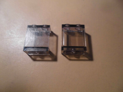 Lego 2x Panel 1x2x2 Noppen offen 4864b transparent rauch et222