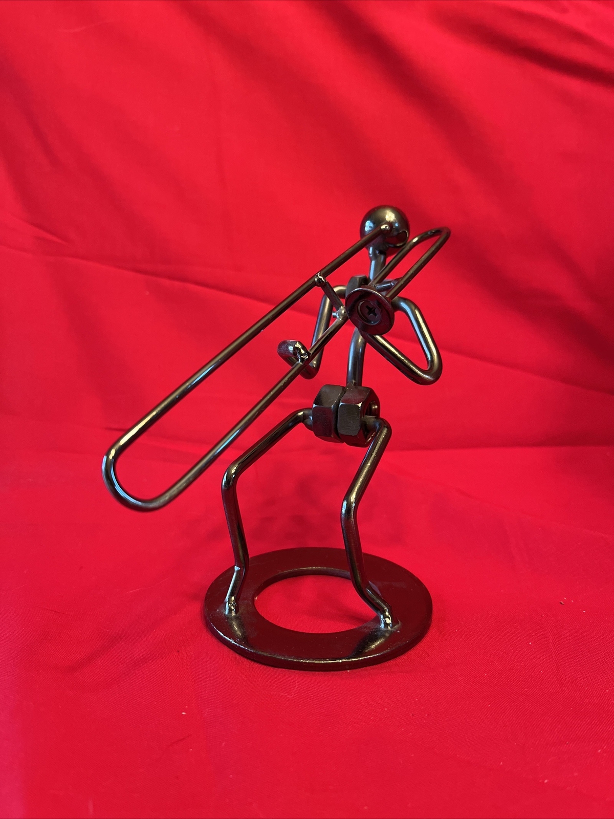 Nuts and Bolts Trombone Player Metal Musician Figurine Music Player eBay