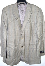Jos A Bank Signature Collection Wool Check Windowpane Blazer Sport Coat Gray 42
