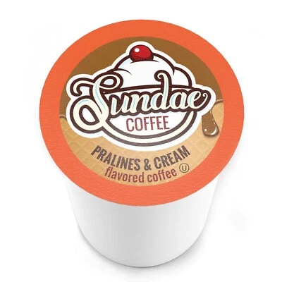 SUNDAE COFFEE Sundae Ice Cream Flavored Coffee Pods,2.0 Keurig,Pralines and Cream,48 Count