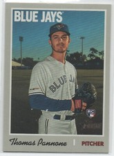 2019 Topps Heritage High Number #715 Thomas Pannone TORONTO BLUE JAYS RC SP 11