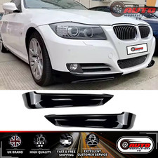 BMW 3 Series NON M Sport E90 E91 LCI Gloss Black CORNER Splitter Spoiler 9-12