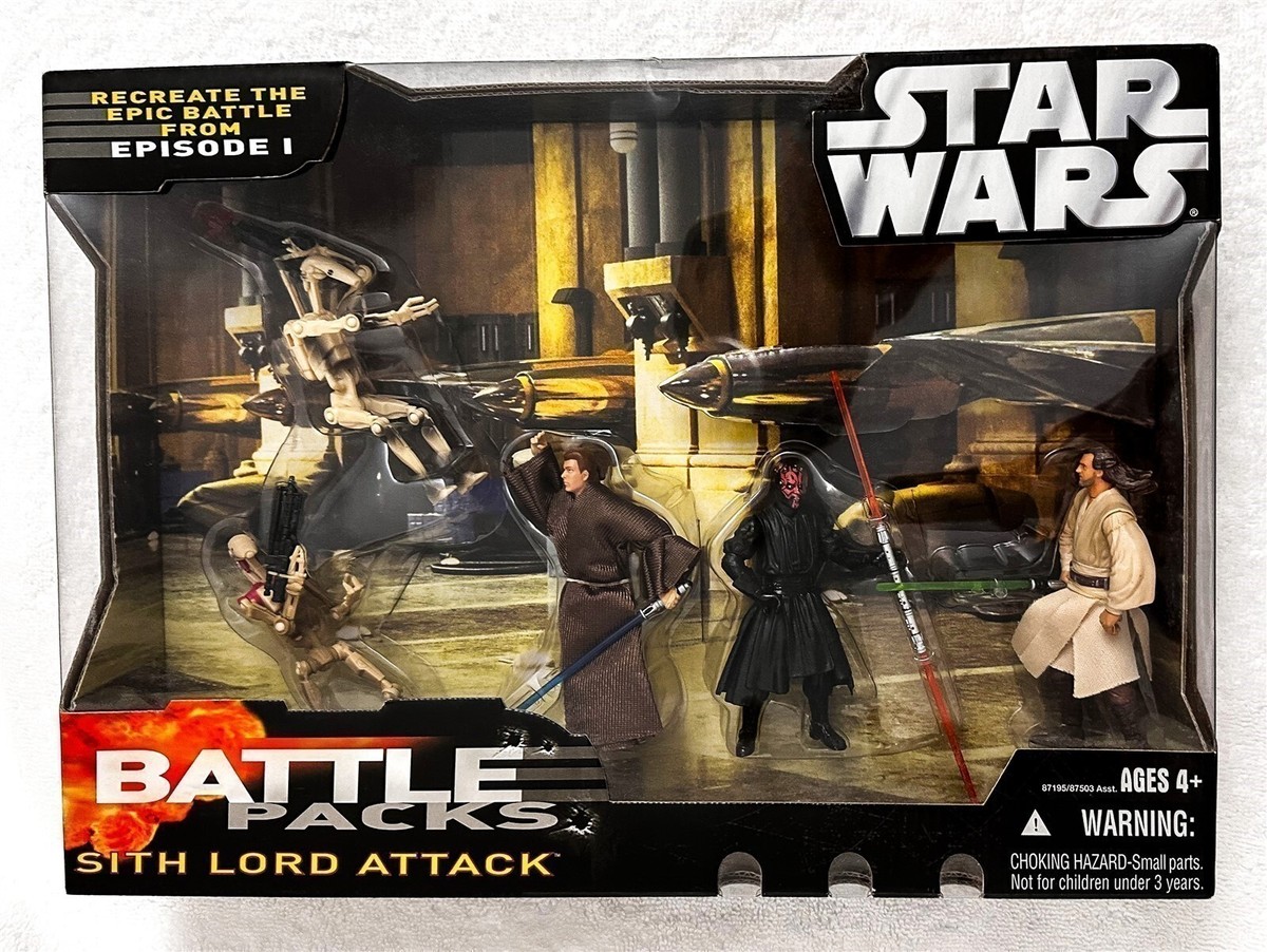 STAR WARS SITH LORD ATTACK BATTLE PACK EPISODE 1 MAUL OBI