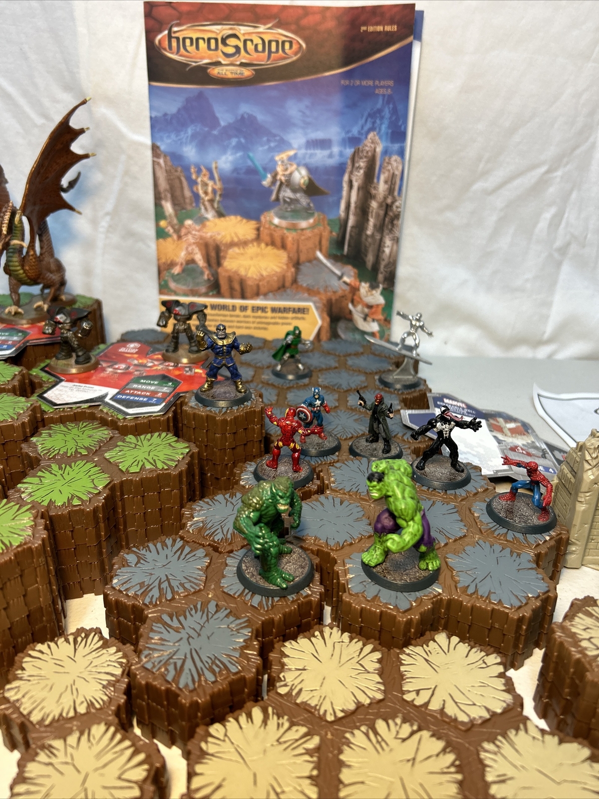 Heroscape Large Lot Of Terrain + Figures + Cards + Marvel & More eBay