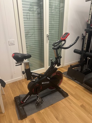 spinbike volano da 25 kg, sistema di sforzo regolabile a tampone - Foto 3 di 6