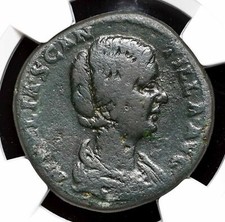 Manlia Scantilla. Augusta, AD 193. Æ Sestertius, wife of Didius Julianus, NGC F