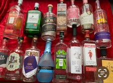 Some Rare Empty Spirit Gin Bottles - Assorted Brands /  Film Props / Wedding