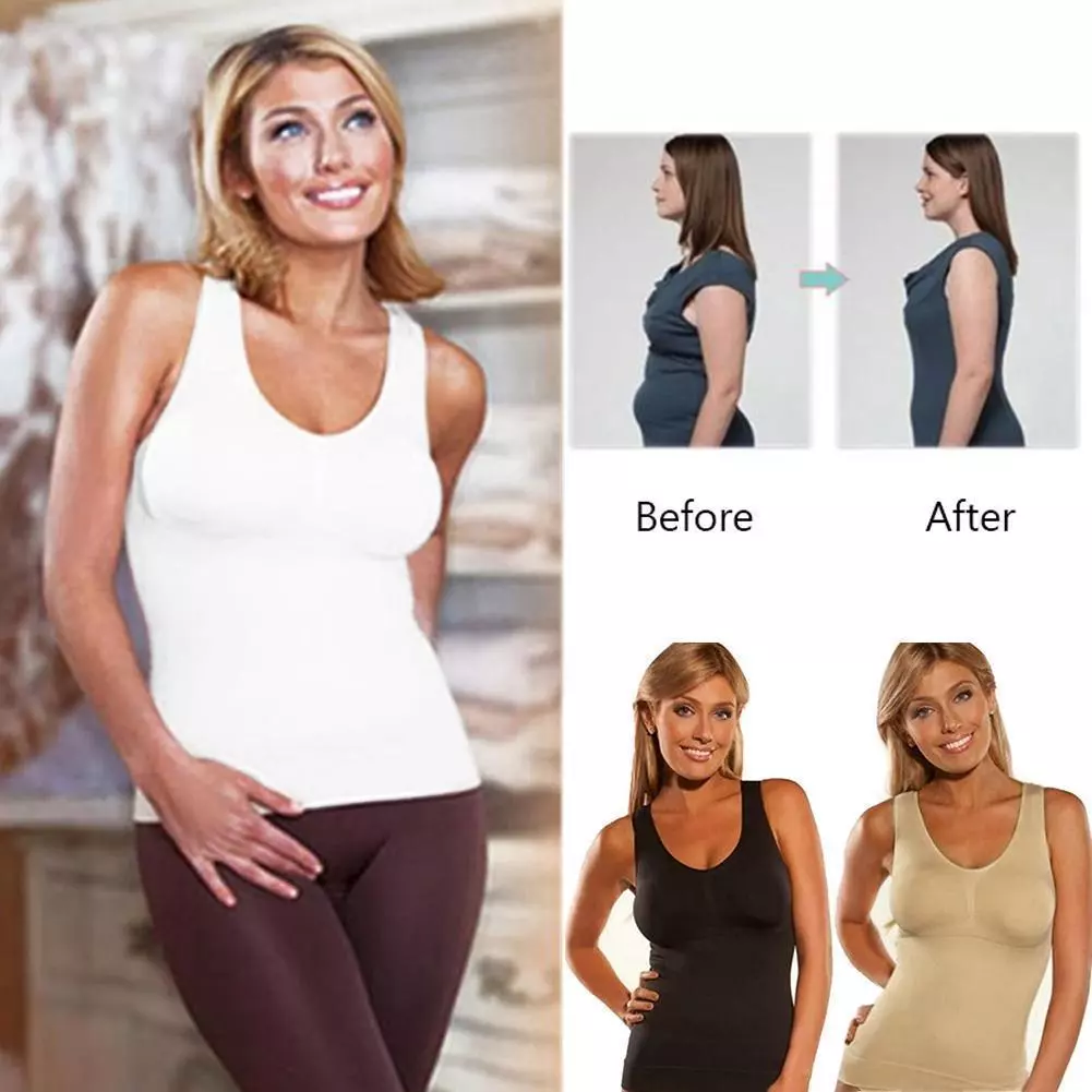 Cami Shaper Body Shape Wear Genie Bra Tummy Trimmer Tank Seamless Top  Camishaper