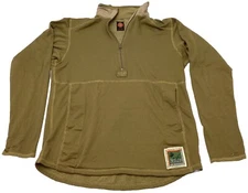 USMC Coyote FROG Waffle Fleece Half Zip Grid Marine Corp Shirt SM & MD - Damaged