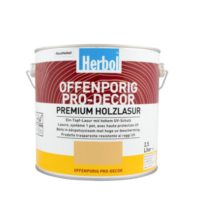 Herbol Offenporig Pro-Decor 2,5L, seidenglänzend versch. Farben Holzschutzlasur