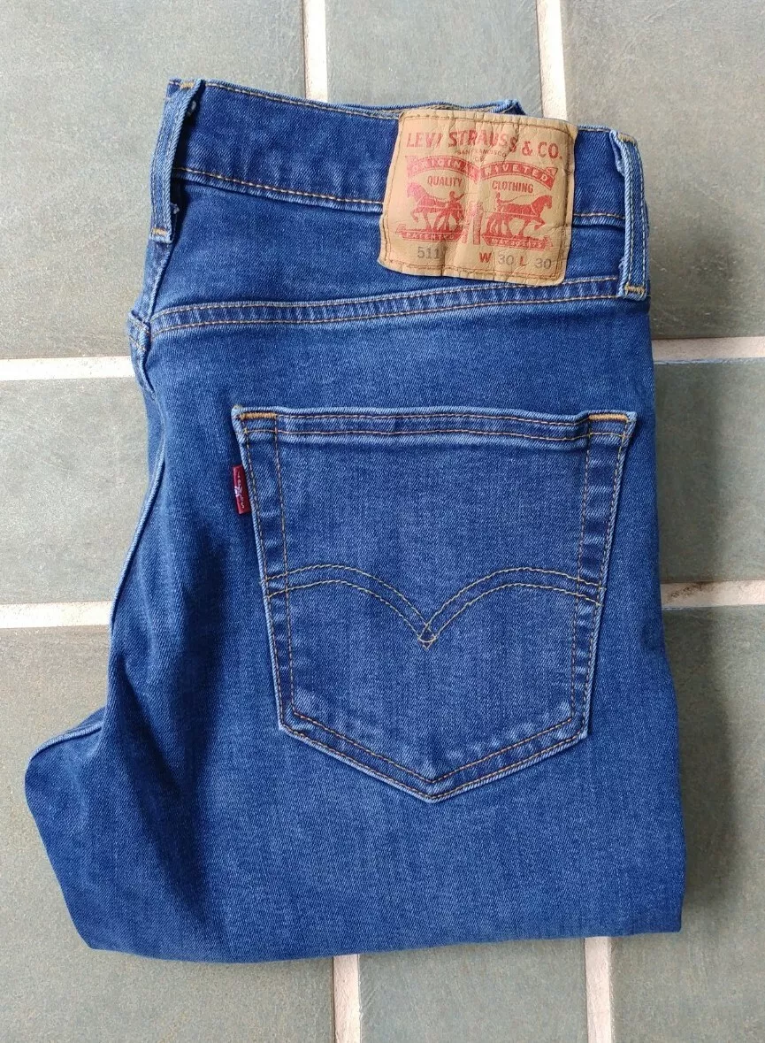 LEVIS 511 SLIM FIT MEN S JEANS SIZE 30 X 30 RED TAB eBay
