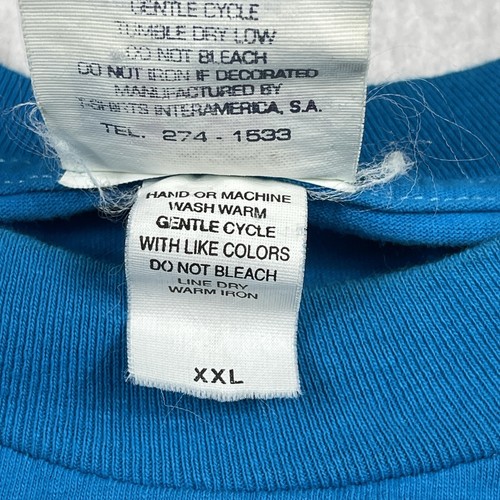 Carnival Shirt Mens XXL Blue Cruise Line Travel Vintage Tropical Vacation Tee - Picture 9 of 10