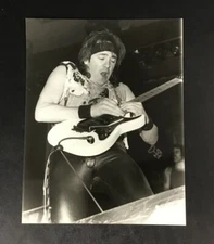 Adrian H Smith Original 1987 Iron Maiden Band Concert Press Photo Heavy Metal