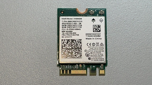 Carte Wifi INTEL 3168NGW pour Acer Aspire ES1-732
