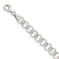 Sterling Silver 7.50in Polished Beaded Bracelet on sale Sterling Silver 7.50in Polished Beaded Bracelet on sale